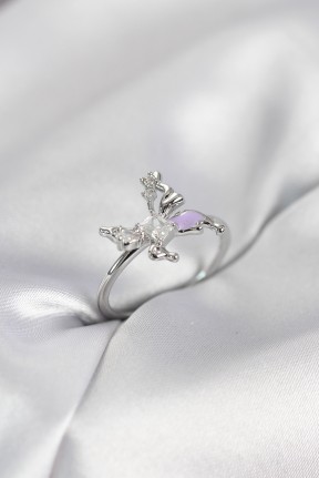 Gümüş Renk Kelebek Model Zirkon Taşlı Kadın Yüzük Gümüş Renk Kelebek Model Zirkon Taşlı Kadın Yüzük