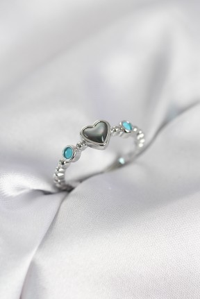 Gümüş Renk Hematit Taşlı Kadın Yüzük Gümüş Renk Hematit Taşlı Kadın Yüzük