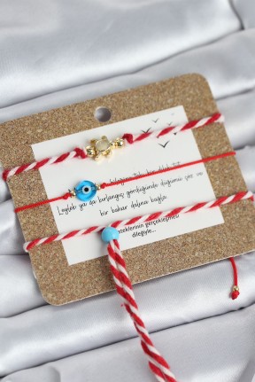 Marteniçka Bileklik 3'lü Caretta Caretta Ve Nazarlı Model