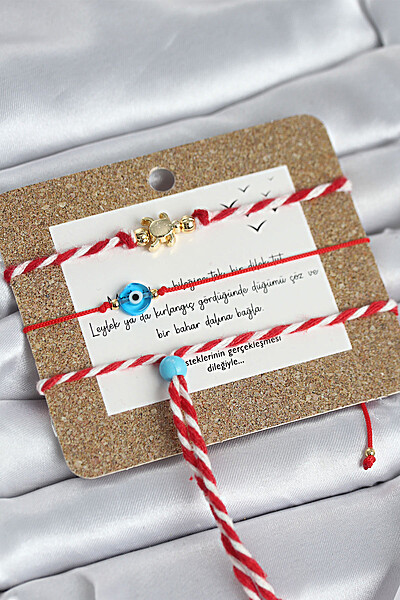 Marteniçka Bileklik 3'lü Caretta Caretta Ve Nazarlı Model