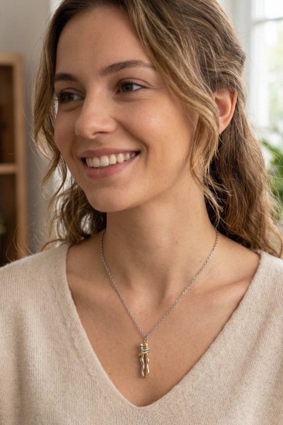 316l çelik Gümüş Renk Zincir Sarılma Model Kadın Kolye 316l çelik Gümüş Renk Zincir Sarılma Model Kadın Kolye