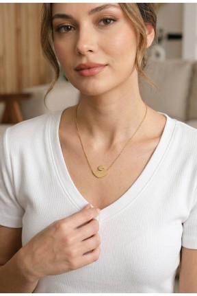 316l çelik Gold Renk Zincir Kuğu Model Kadın Kolye