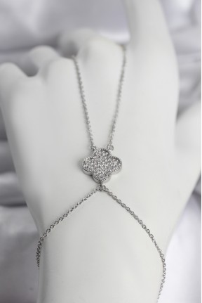 Pirinç Gümüş Renk Yonca Model Kadın şahmeran Pirinç Gümüş Renk Yonca Model Kadın şahmeran