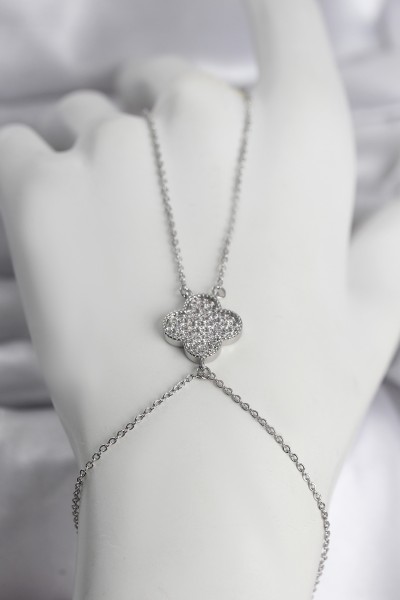 Pirinç Gümüş Renk Yonca Model Kadın şahmeran Pirinç Gümüş Renk Yonca Model Kadın şahmeran