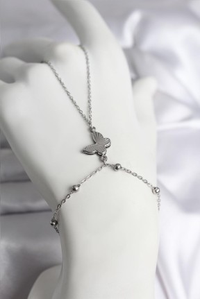 316l çelik Gümüş Renk Kelebek Model Kadın şahmeran 316l çelik Gümüş Renk Kelebek Model Kadın şahmeran