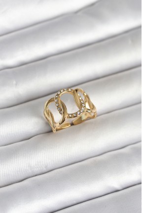 316l çelik Gold Renk Samanyolu Model Kadın Yüzük