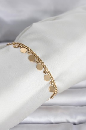 316l çelik Gold Renk Pullu Model Kadın Bileklik