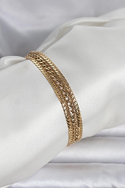 316l çelik Gold Renk 3'lü Kadın Bileklik