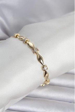 Pirinç Gold Renk Sütun Model Kadın Bileklik