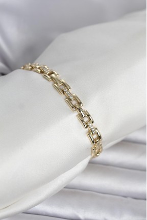 Xuping Zincir Model Gold Renk Kadın Bileklik