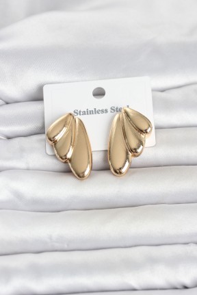 316l çelik Gold Renk Vintage Kadın Küpe