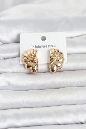 316l çelik Gold Renk Vintage Model Kadın Küpe