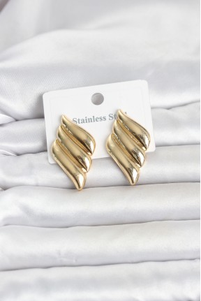 316l çelik Gold Renk Motif Model Kadın Küpe 316l çelik Gold Renk Motif Model Kadın Küpe