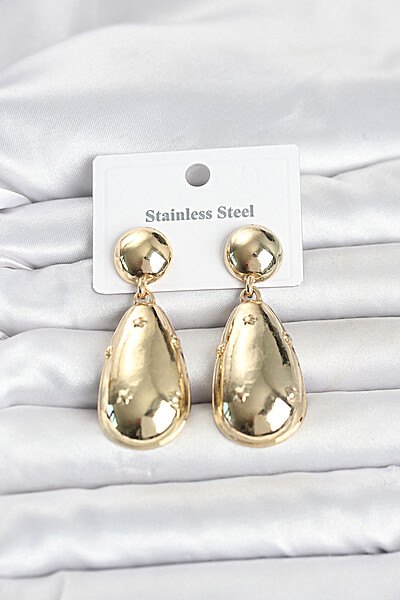 316l çelik Gold Renk Damla Model Kadın Küpe 316l çelik Gold Renk Damla Model Kadın Küpe