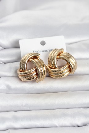 316l çelik Gold Renk Sarmal Model Kadın Küpe 316l çelik Gold Renk Sarmal Model Kadın Küpe