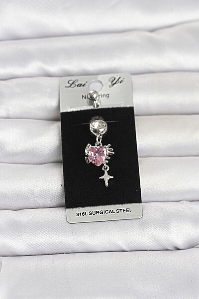 316l Cerrahi çelik Pembe Zirkon Taşlı Model Göbek Piercing 316l Cerrahi çelik Pembe Zirkon Taşlı Model Göbek Piercing