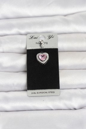316l Cerrahi çelik Pembe Kalp Model Göbek Piercing 316l Cerrahi çelik Pembe Kalp Model Göbek Piercing