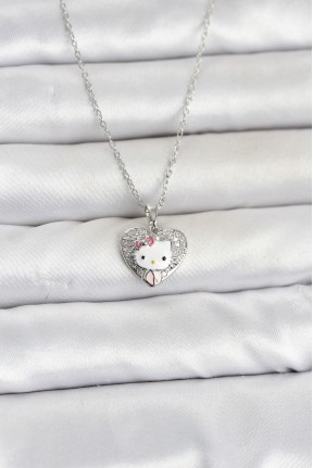 316l çelik Zincir Gümüş Renk Kitty Model Kolye 316l çelik Zincir Gümüş Renk Kitty Model Kolye