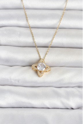 316l çelik Zincir Gold Renk Yonca Model Kadın Kolye 316l çelik Zincir Gold Renk Yonca Model Kadın Kolye