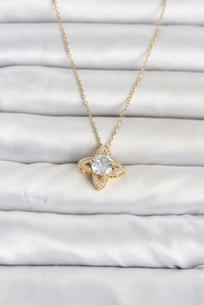 316l çelik Zincir Gold Renk Yonca Model Kadın Kolye 316l çelik Zincir Gold Renk Yonca Model Kadın Kolye