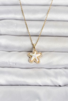 316l çelik Zincir Gold Renk Deniz Yıldızı Model Kadın Kolye 316l çelik Zincir Gold Renk Deniz Yıldızı Model Kadın Kolye