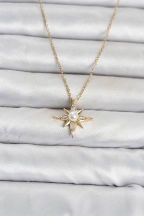 316l çelik Zincir Gold Renk Kutup Yıldızı Model Kadın Kolye 316l çelik Zincir Gold Renk Kutup Yıldızı Model Kadın Kolye