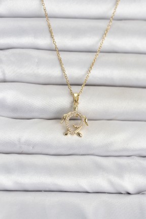 316l çelik Zincir Gold Renk Caretta Caretta Model Kadın Kolye 316l çelik Zincir Gold Renk Caretta Caretta Model Kadın Kolye