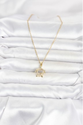 316l çelik Zincir Gold Renk Caretta Caretta Model Kadın Kolye 316l çelik Zincir Gold Renk Caretta Caretta Model Kadın Kolye
