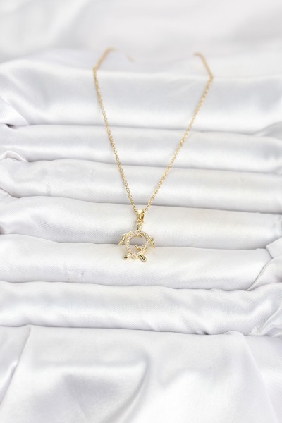 316l çelik Zincir Gold Renk Caretta Caretta Model Kadın Kolye 316l çelik Zincir Gold Renk Caretta Caretta Model Kadın Kolye