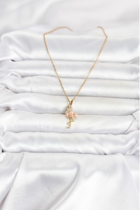316l çelik Zincir Gold Renk Flamingo Model Kadın Kolye 316l çelik Zincir Gold Renk Flamingo Model Kadın Kolye