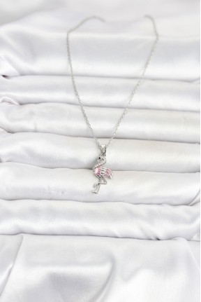316l çelik Zincir Gümüş Renk Flamingo Model Kadın Kolye 316l çelik Zincir Gümüş Renk Flamingo Model Kadın Kolye