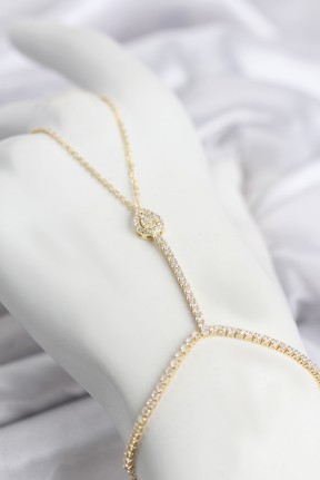 Gold Renk Pirinç Zirkon Taşlı Damla Model şahmeran Gold Renk Pirinç Zirkon Taşlı Damla Model şahmeran