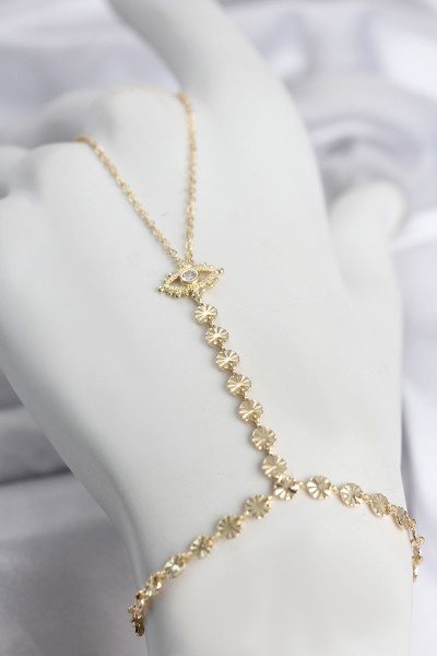Gold Renk Pirinç Zirkon Taşlı Göz Model şahmeran Gold Renk Pirinç Zirkon Taşlı Göz Model şahmeran