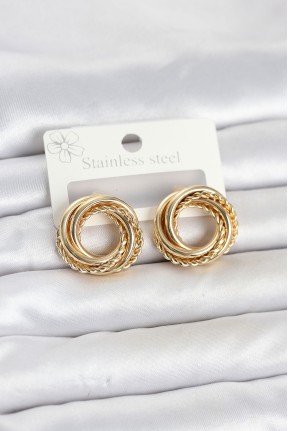 316l çelik Gold Renk Halka Model Asorti Kadın Küpe 316l çelik Gold Renk Halka Model Asorti Kadın Küpe