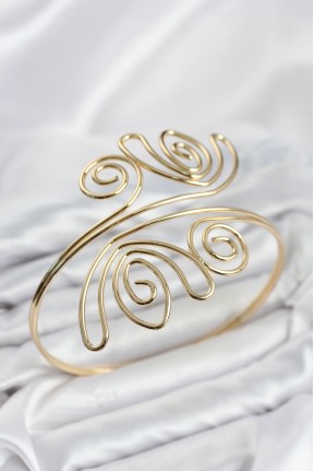 Pazu Bileklik Gold Renk Pirinç Bohem Model