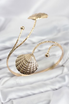 Pazu Bileklik Gold Renk Pirinç Deniz Kabuğu Model Pazu Bileklik Gold Renk Pirinç Deniz Kabuğu Model