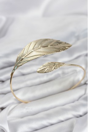 Pazu Bileklik Gold Renk Pirinç Yaprak Model Pazu Bileklik Gold Renk Pirinç Yaprak Model