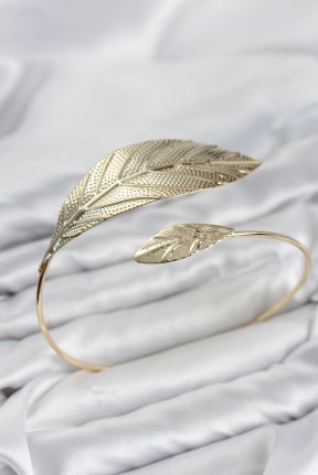 Pazu Bileklik Gold Renk Pirinç Yaprak Model Pazu Bileklik Gold Renk Pirinç Yaprak Model