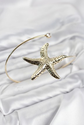 Pazu Bileklik Gold Renk Pirinç Deniz Yıldızı Model Pazu Bileklik Gold Renk Pirinç Deniz Yıldızı Model