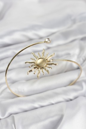 Pazu Bileklik Gold Renk Pirinç Güneş Model Pazu Bileklik Gold Renk Pirinç Güneş Model