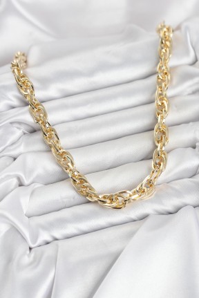 Cm Kalın Burgu Model Gold Renk 60 Cm Kadın Kolye