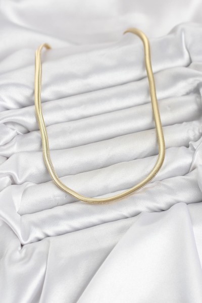 Cm Yassı Yılan Zincir Model 60 Cm Kadın Kolye