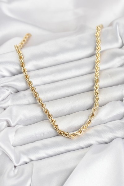 Cm Burgu Model Gold Renk Pirinç 60 Cm Kadın Kolye Cm Burgu Model Gold Renk Pirinç 60 Cm Kadın Kolye