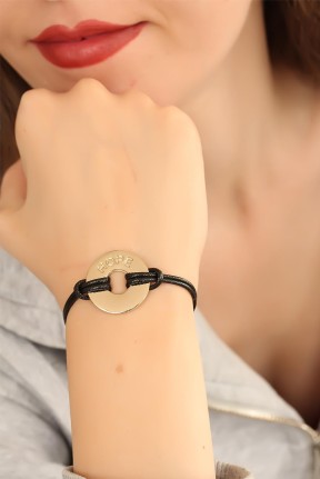 Hope (umutlu) Siyah Deri İpli Unisex Mood Bileklik Hope (umutlu) Siyah Deri İpli Unisex Mood Bileklik