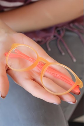 Sarı Renk Oval Turuncu Renk Bayan Gözlük Sarı Renk Oval Turuncu Renk Bayan Gözlük